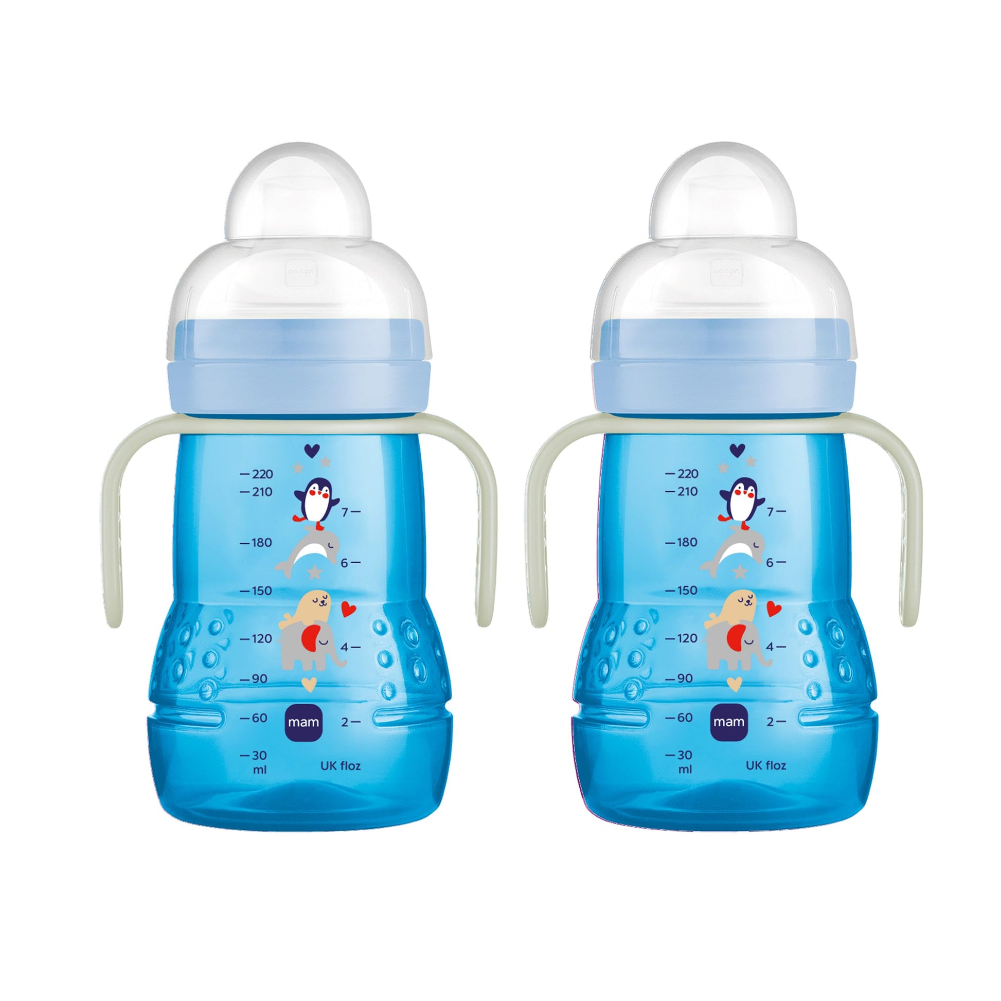 Buy now MAM Trainer Sippy Cup for Toddlers 1-3, 8 oz. Transition Drinking Cup with Extra-Soft Spout, Spill-Free Nipple, and Non-Slip Handles, for Boys 4+ Months, 1 Count at indiglob india