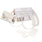 Buy now Slick Collar Shirt Collar Support System set with 3 adjustable, 10 premium Collar Stays & a Durable tin Travel EDC Box in White at indiglob india