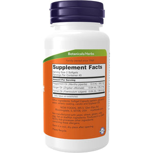 NOW Foods Supplements, Peppermint Gels with Ginger & Fennel Oils, Enteric Coated, Digestive Support*, 90 Softgels
