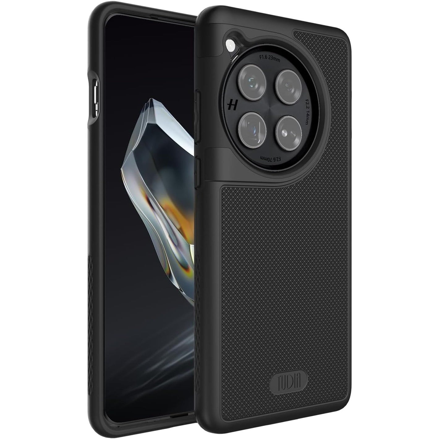 TUDIA MergeGrip Phone Case for OnePlus 12 5G 2024 - Military Grade, Drop Tested, Dual Layer, Shockproof, Anti-Slip, Heavy Duty & Protector Cover Protective Phone Case - Matte Black