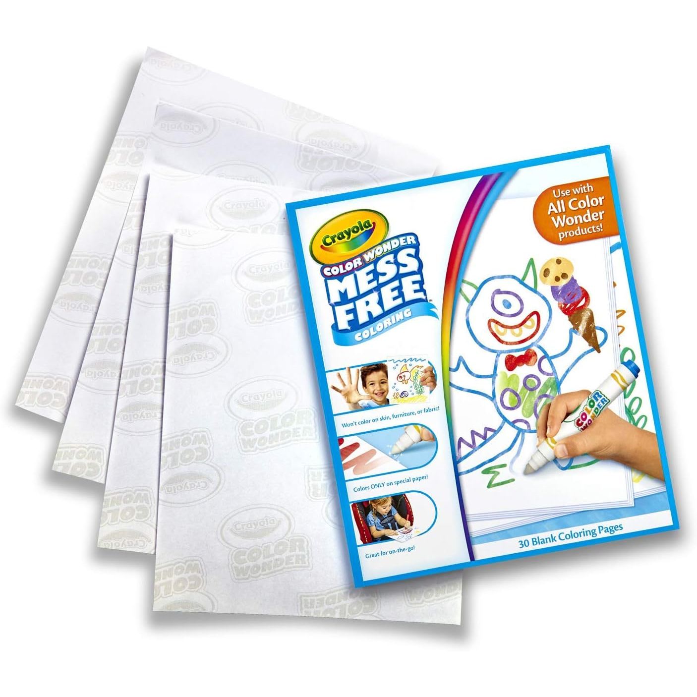 Crayola Color Wonder Mess Free Coloring, Blank Coloring 30 Pages, Gifts for Toddlers, Ages 3, 4, 5