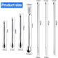 22 Pieces Stainless Steel Lab Spatula Micro Scoop Set Laboratory Sampling Spoon Mixing Spatula for Powders Gel Cap Filler