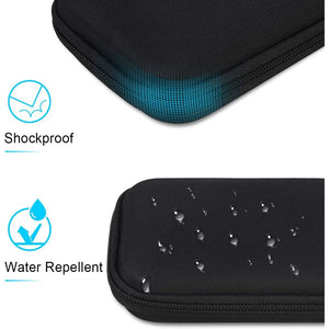 Lacdo Hard Carrying Case for Samsung T7 Shield/Samsung T7 / Touch Portable Solid State Drives 500GB 1TB 2TB 4TB USB 3.2 External SSD Hard EVA Shockproof Storage Travel Bag, Black+Gray