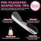 Buy now UNA GELLA Almond Gel Nail Tips, 504PCS Pre Etched Clear Fake Nails Tips Medium Almond Shape - 12 Sizes Full Cover Soft Acrylic Press On Nail Extensions No C Curve Gift for Diy at Home at indiglob india