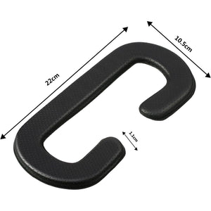 SATINIOR 4 Pack 11 mm PU Leather Foam Face Replacement Face Cushion Sponge Mat Breathable Cover Pad Memory Foam Compatible with Headset, Accessories, Black