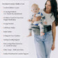 Buy now Tushbaby Original Hip Seat Baby Carrier for Babies & Toddlers up to 45 lbs, Safety Certified, Lightweight No-Foam Design with Storage & Nursing Support, Grey at indiglob india