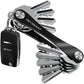KEYSMART Key Holder for Keychain - Compact Key Organizer for Key Chain, Minimalist Clutter-Free EDC Keychains, Key Ring for Car Fobs Key Chains, Expandable (Up to 8 Keys, Black Flex)