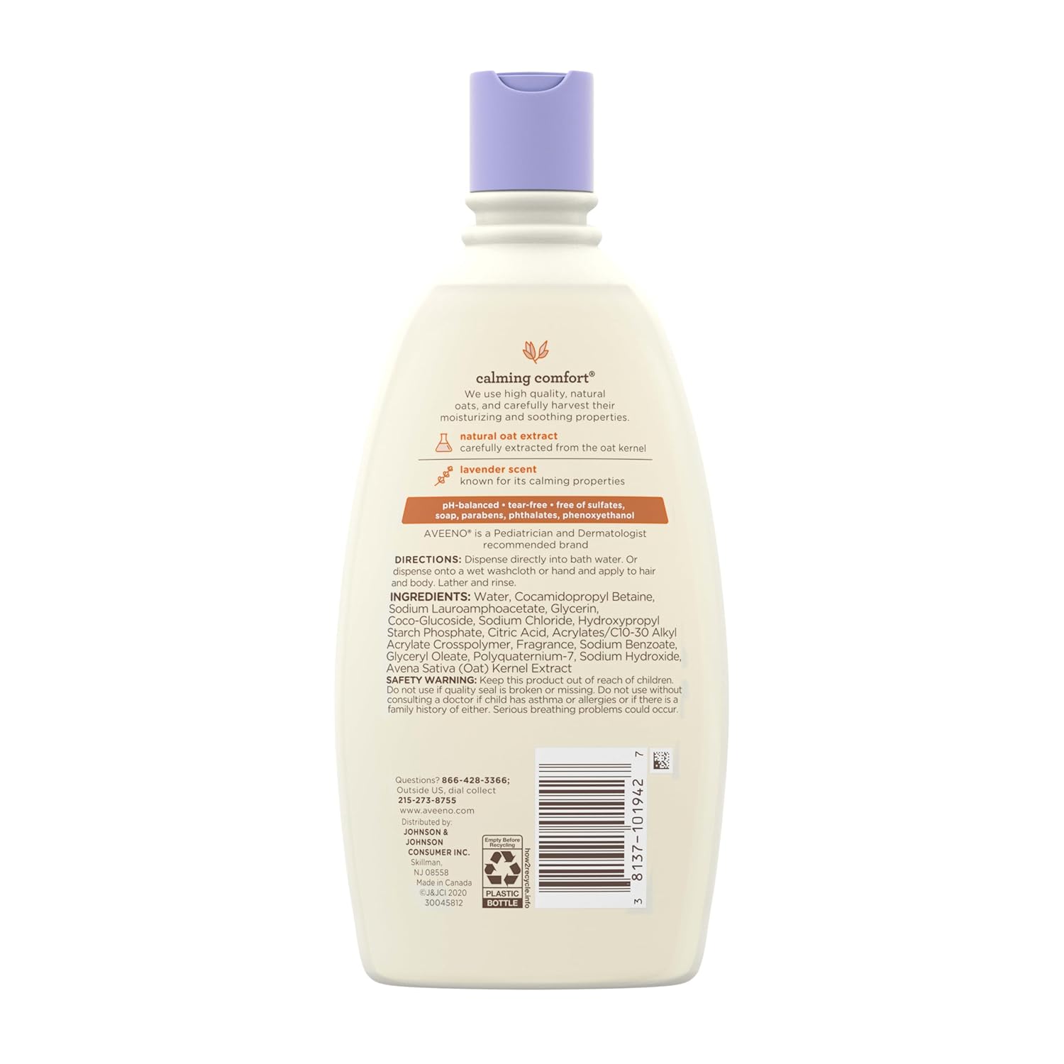 Buy now Aveeno Baby Nighttime Calming Comfort Bath, Body & Hair Wash with Relaxing Lavender & Vanilla Scents & Natural Oat Extract, Tear-Free Formula, Paraben-, Phthalate- & Soap-Free, 18 Fl. Oz at indiglob india