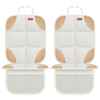 Buy now SMART ELF Car Seat Protector, 2Pack Seat Protector Protect Child Seats with Thickest Padding and Non-Slip Backing Mesh Pockets for Baby and Pet,Sedan SUV Truck (Black) 2PS Beige Brown at indiglob india