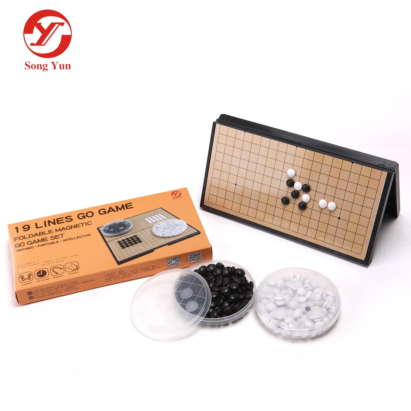 Buy now Magnetic 19x19 Go Game Set - 11-Inch Folding Board with 361 Magnetic Stones - Portable Travel Go Set for 2 Players, Ages 12+ at indiglob india