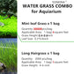 Aquarium Plant S.e,e,ds. not Fish Tank Aritificial Plastic Plant,10gram Mini-Leaf+8grame Long Hair Grass Fresh Water Carpet Decor