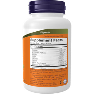 NOW Foods Supplements, Plant Enzymes with Lactase, Protease, Papain and Bromelain, 120 Veg Capsules