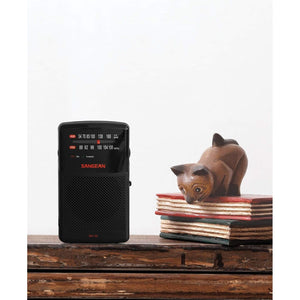 Sangean SR-35 AM/FM Analog Pocket Radio with Built-in Speaker, Black