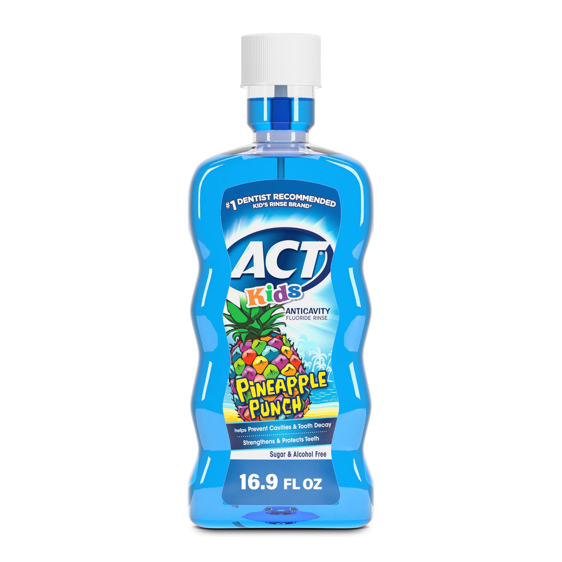 Buy now ACT Kids Anticavity Fluoride Rinse Groovy Grape 16.9 fl. oz. Accurate Dosing Cup, Alcohol Free Pineapple Punch at indiglob india