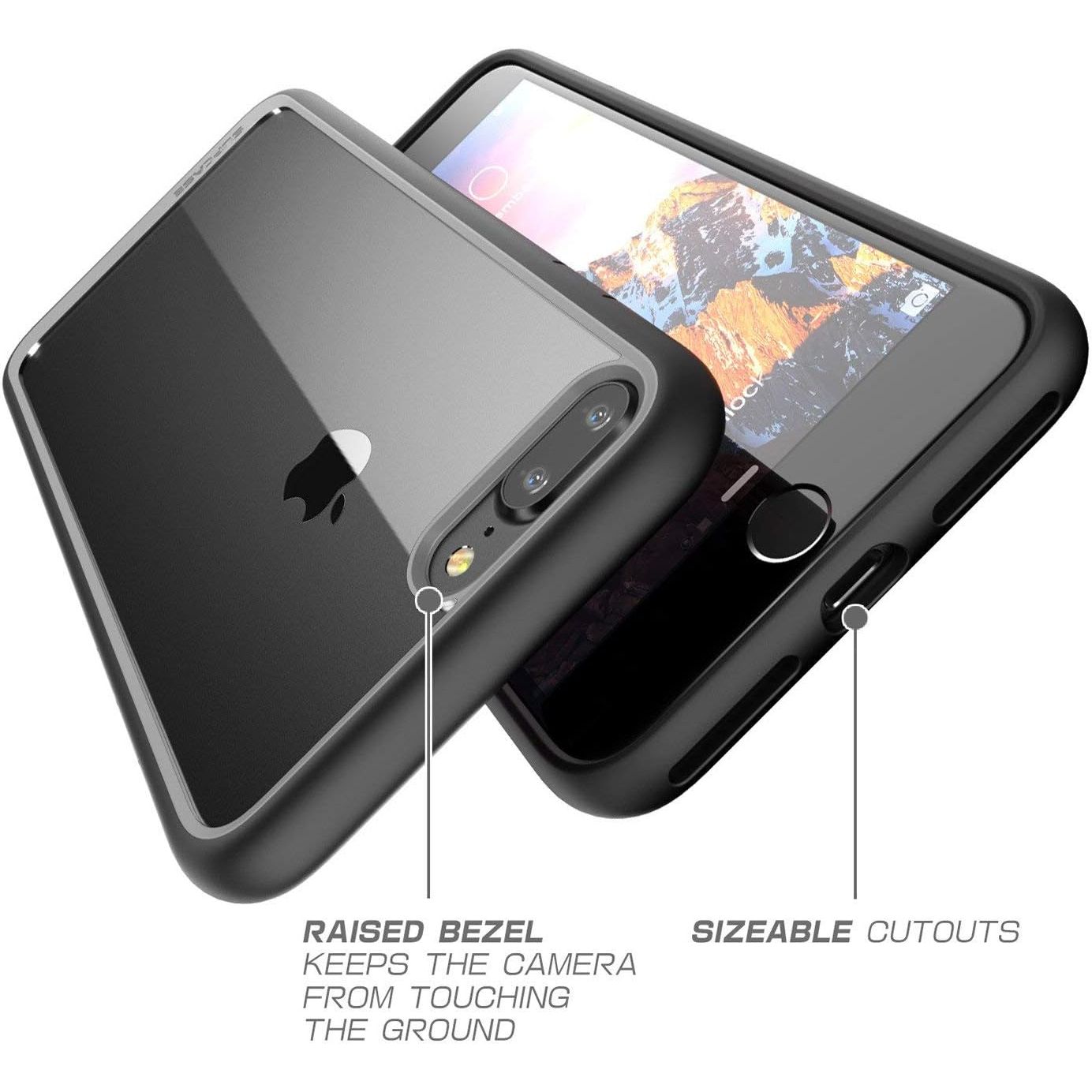 Buy now SUPCASE Unicorn Beetle Style Case Designed for iPhone 7 Plus, iPhone 8 Plus Case, Premium Hybrid Protective Clear Case for Apple iPhone 7 Plus 2016 / iPhone 8 Plus 2017 (Black) at indiglob india