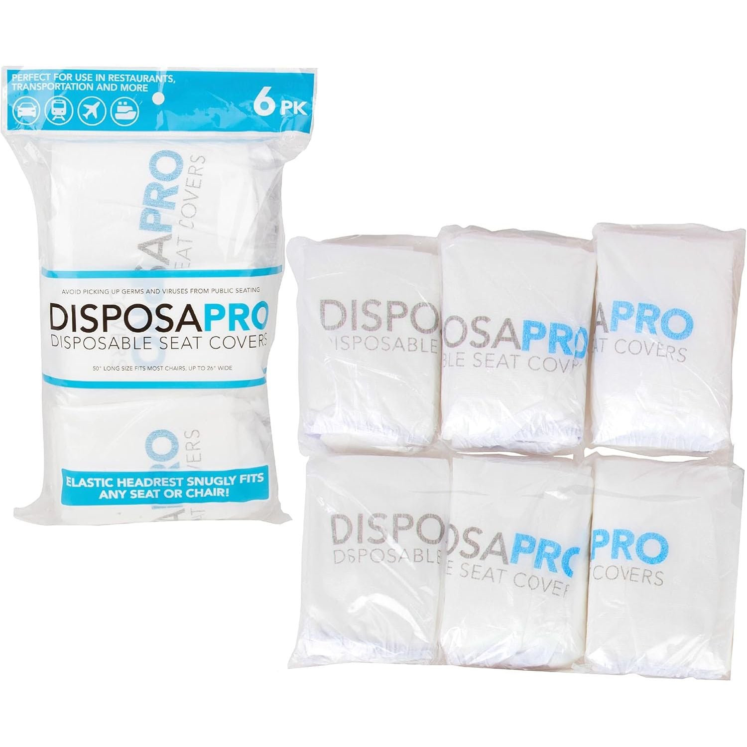Buy now Disposable Airplane and Public Seat Covers (6 pack) - Individually Wrapped Travel Ready Protector Covers seats in Planes, Restaurants, Public Transportation, and More! - Fits Snugly Over ANY Seat at indiglob india