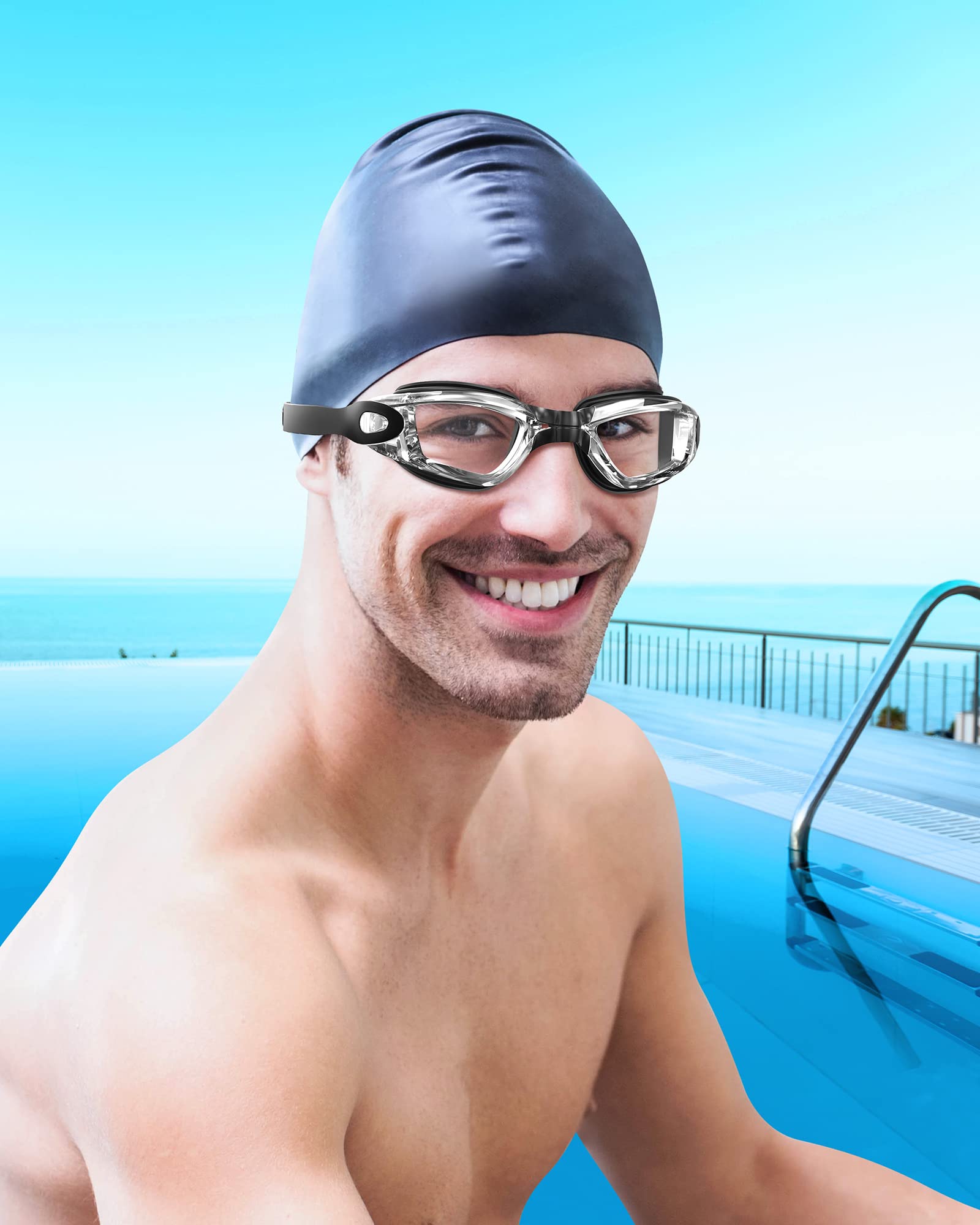 Buy now Aegend Swim Goggles, 2 Pack Swimming Goggles No Leaking Adult Men Women Youth at indiglob india