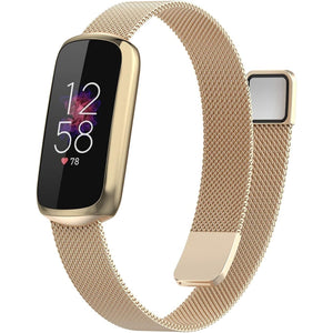 Mesh Watch Band Compatible for Fitbit Luxe/Fitbit Luxe Special Edition Replacement Metal Bands, Luxe Stainless Steel Magnetic Milanese Watch Band Strap Compatible with Fitbit Luxe Smartwatch Wristband