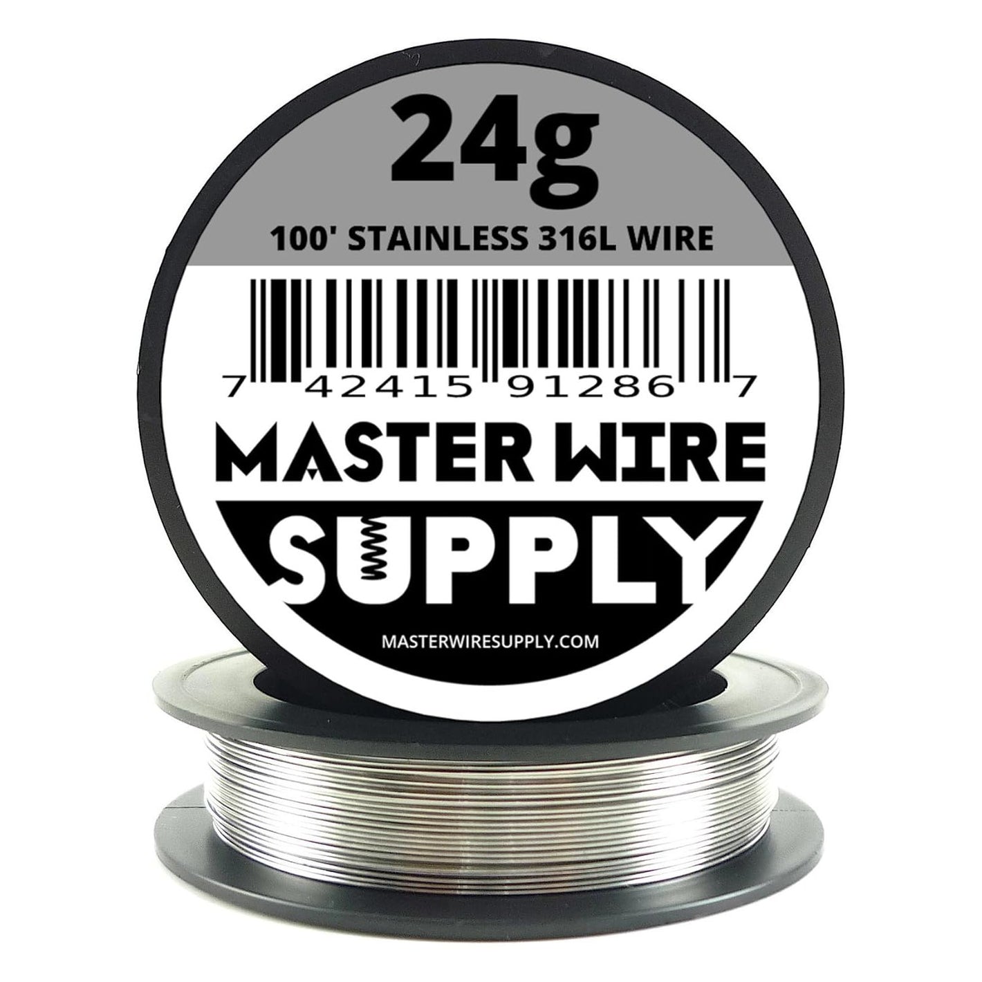 Buy now Stainless Steel 316L - 100' - 24 Gauge Wire - 100ft - 0.51mm - 0.02in - Made in USA - Master Wire Supply at indiglob india