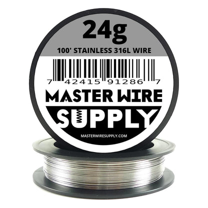 Buy now Stainless Steel 316L - 100' - 24 Gauge Wire - 100ft - 0.51mm - 0.02in - Made in USA - Master Wire Supply at indiglob india