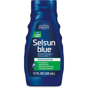 Selsun Blue Moisturizing Antidandruff Shampoo, Maximum Strength Scalp Treatment With Selenium Sulfide, 11 fl. oz.