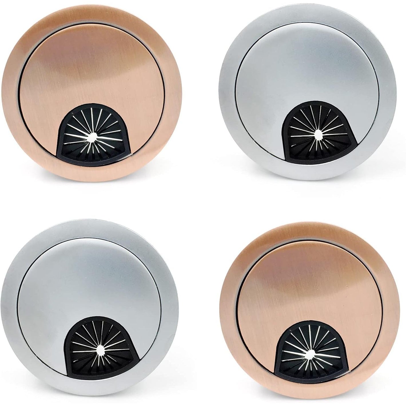 Buy now 2 Inch Metal Desk Cable Grommet Hole Covers for Wires Cover Wire Insert Furniture Grommets Table Grommet(4 Pcs) at indiglob india