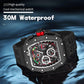 Mens Luxury Tonneau Square Watches Analog Punk Chronograph Unique Sports Wrist Watch Japanese Movement Luminous Design with Rubber Band