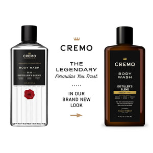 Cremo Body Wash Men, An Elevated Blend with Notes of Kentucky Bourbon, Smoked Vetiver and American Oak, 16 Fl Oz