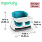 Buy now Ingenuity Baby Base 2-in-1 Booster Feeding and Floor Seat with Self-Storing Tray - Peacock Blue at indiglob india