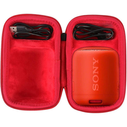 co2CREA Hard Travel Case Replacement for Sony SRS-XB100 SRS-XB12 SRS-XB13 Extra Bass Portable Bluetooth Speaker (Black Case + Inside Blue)