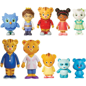 Daniel Tiger's Neighborhood Friends & Family Figure Set (10 Pack) Includes: Daniel, Friends, Dad & Mom Tiger, Tigey & Exclusive Figure Pandy [Amazon Exclusive]