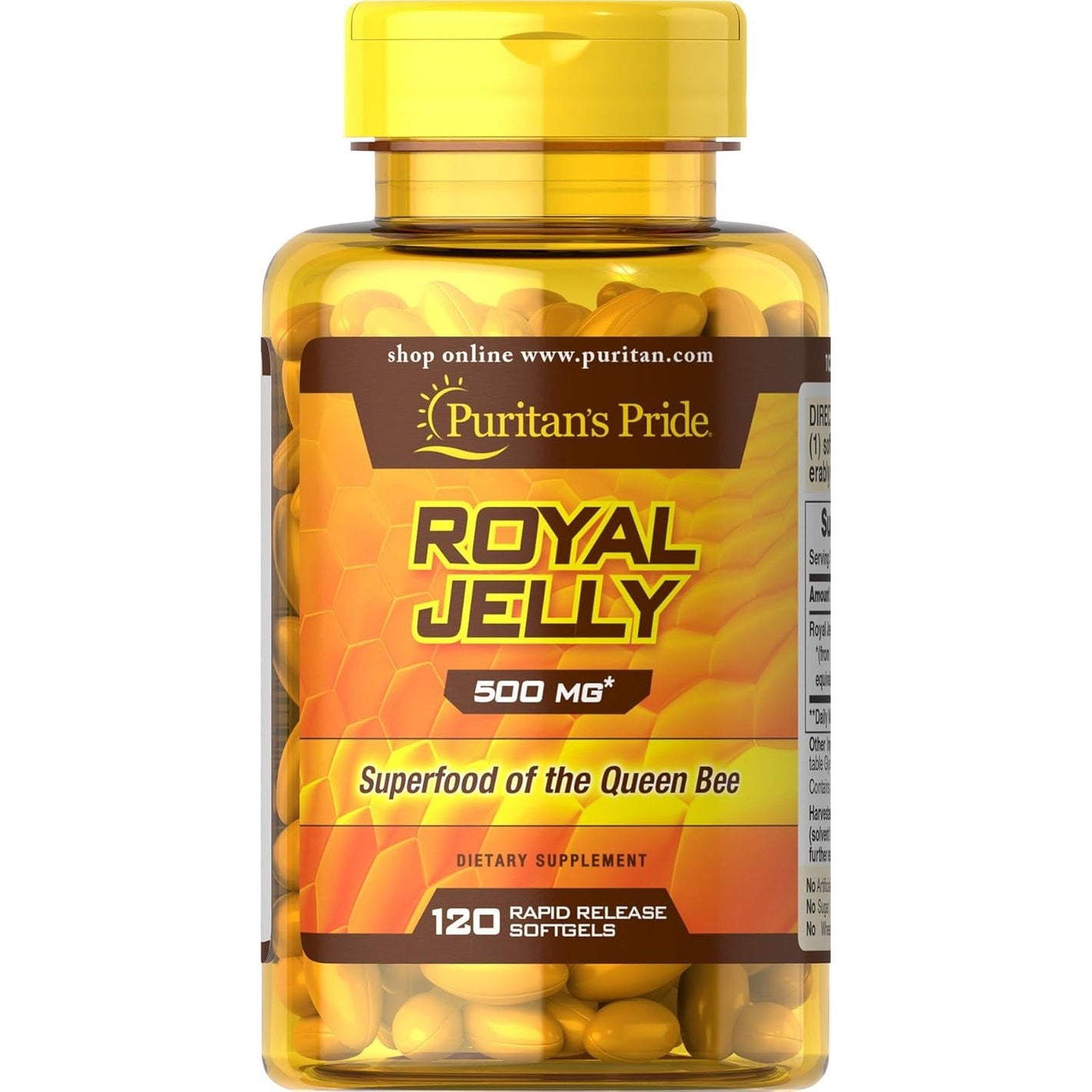 Puritan's Pride Royal Jelly 500 mg 120 Softgels
