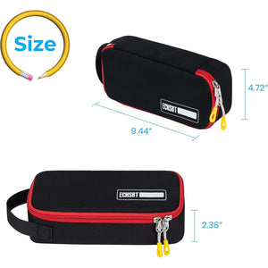 ECHSRT Large Pencil Case, Aesthetic Pen Pouch with Big Capacity, Minimalist Portable Stationery Bag with Handle for Office Organizer Aesthetic Pencil Cases