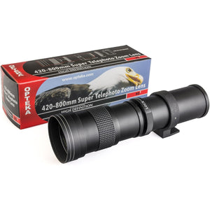 Opteka 420-1600mm f/8.3 HD Telephoto Zoom Lens for Nikon D5, D4S, DF, D4, D3, D810, D800, D750, D610, D600, D500, D7500, D7200, D7100, D5600, D5500, D5300, D3400, D3300 and D3200 Digital SLR Cameras