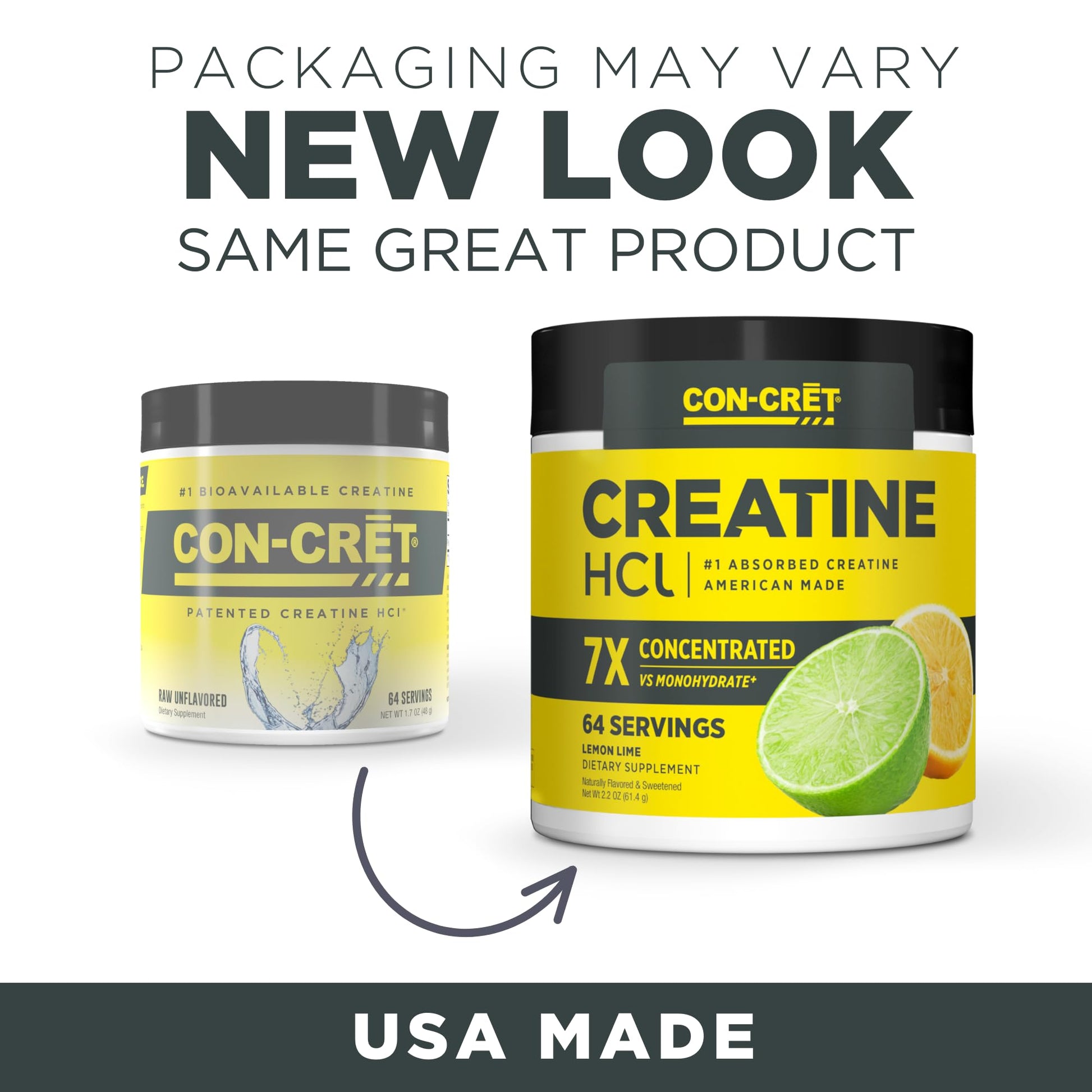 Buy now CON-CRET Creatine HCl Powder | Muscle, Cognitive, Cellular Energy Support | No Bloating or Cramps | USA Made & NSF Certified | Lemon Lime (64 Serving) at indiglob india