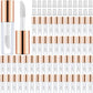 Patelai 100 Pieces 1.2 ml Clear Mini Lip Gloss Tube Refillable Empty Lip Balm Gloss Containers for Women Girls DIY Makeup, Rose Gold