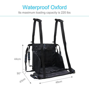 REAQER Transfer Belt Patient Lift Aid Slide Board for Lifting Seniors Wheelchair Seatbelt Stair Lifts Assist Transferring for Elderly Bariatric,Handicap Mobility Aids Equipment(8Handles +2 Straps)