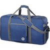 WANDF Foldable Travel Duffel Bag 60-120L Duffle Carry on for Women and Men - Navy Blue