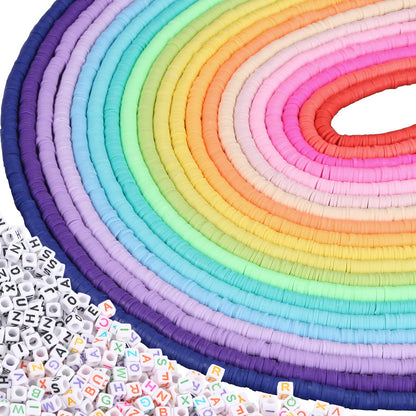 Buy now Augshy Clay Beads, 6700 Pcs Clay Beads for Bracelets Making Include Alphabet Letter Beads Round Heishi Jewelry Making Beads Flat Beads for Bracelets Making at indiglob india