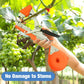 FUNTECK Garden Plant Tying Machine Branch Tape Tool for Vine, Tomato, Cucumber, Grape & Floral Support | Heavy-Duty Handheld Plant Binder with Durable Tape & Ergonomic Grip, Orange