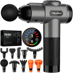 Buy now TOLOCO Massage Gun, Deep Tissue Back Massage for Athletes for Pain Relief, Percussion Massager with 10 Massages Heads & Silent Brushless Motor, Valentines Day Gifts for Him Her, Black Carbon at indiglob india