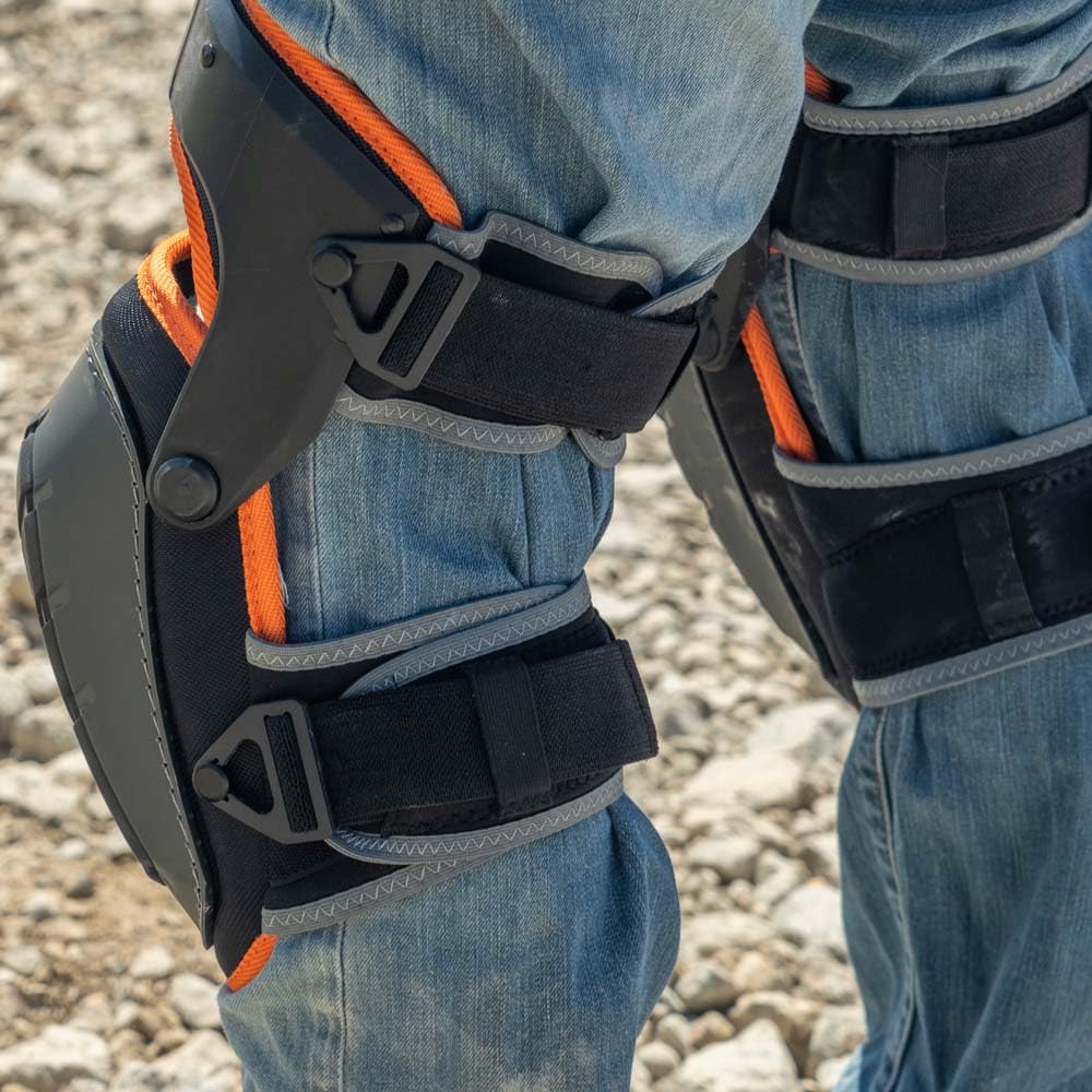 Buy now Klein Tools 60491 Hinged Knee Pads, Heavy Duty Gel Foam Protective Knee Pads with Quick-Fasten Buckle and Thigh Strap, Black at indiglob india