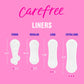 Carefree Panty Liners for Women, Long, Unwrapped, Unscented, 92ct | Pantiliners, Carefree Liners, Daily Liners for Women, Light Periods and Leaks, 8-Hour Odor Control | 92ct (Packaging May Vary)