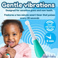 brush-baby BabySonic Infant and Toddler Electric Toothbrush for Ages 0-3 Years - Smart LED Timer and Gentle Vibration Provide a Fun Brushing Experience - Includes 2 Sensitive Brush Heads (Teal)