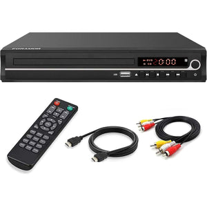 DVD Player,Foramor HDMI DVD Player for TV Support 1080P Full HD with HDMI Cable Remote Control USB Input Region Free Home DVD Players
