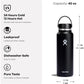 Hydro Flask Water Bottle - Insulated Stainless Steel - Wide Mouth Flex Lid, Non Spill, Leakproof and Refillable in 40 Oz