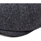 VOBOOM Men Wool Blend 8 Panel Newsboy Cap Herringbone Cabbie Flat Tweed Hat