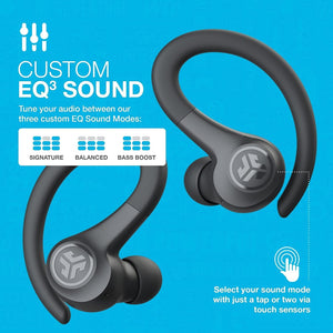 Buy now JLab Go Air Sport, Wireless Workout Earbuds Featuring C3 Clear Calling, Secure Earhook Sport Design, 32+ Hour Bluetooth Playtime, and 3 EQ Sound Settings (Graphite/Black) at indiglob india