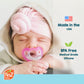 Buy now RaZbaby Jollypop Pacifier for Babies 3 Months and Up, USA Made, Natural Shaped Orthodontic Binky, Lovingly Shared in NICUs & Hospitals Worldwide, Medical-Grade 100% BPA-Free - 2 Pack - Pink at indiglob india