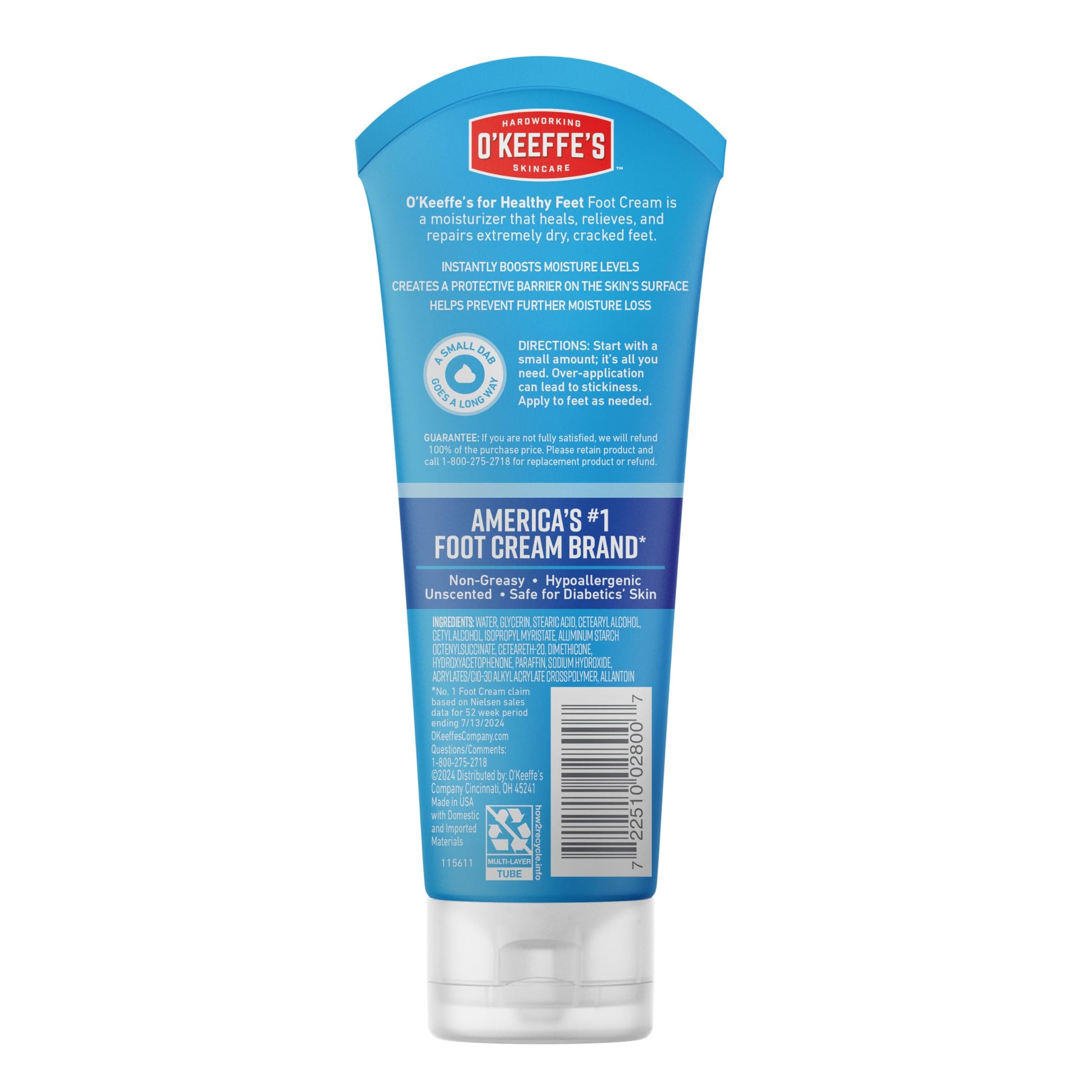Buy now O'Keeffe's for Healthy Feet Foot Cream - 3 oz Travel Size Tube (1 Pack) - Guaranteed Relief for Extremely Cracked, Dry Feet, Repairing Skincare, Instantly Boosts and Retains Moisture Levels at indiglob india